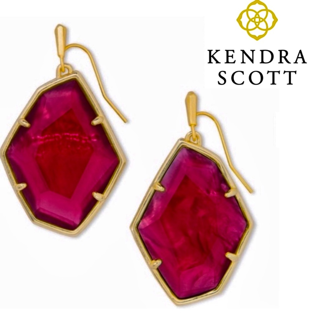 KENDRA SCOTT Dunn Drop Earrings Berry Illusion NWT